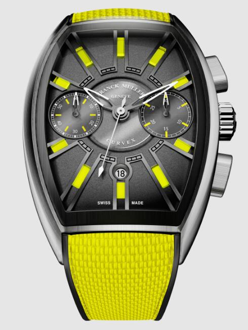 Best Franck Muller Curvex CX Flash Chronograph Replica Watch CX 36 CC DT FLASH ACNRBR ACBR yellow